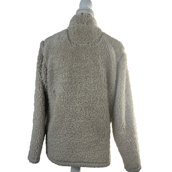 Southern Shirt Sherpa Cream Colored Extra Small XS Zip Up Jacket - Picture 3 of 12